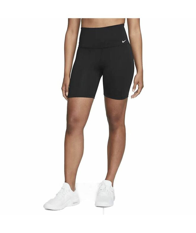 Nike Dri-FIT One Women's High Waisted 7" Biker Shorts - Black/White