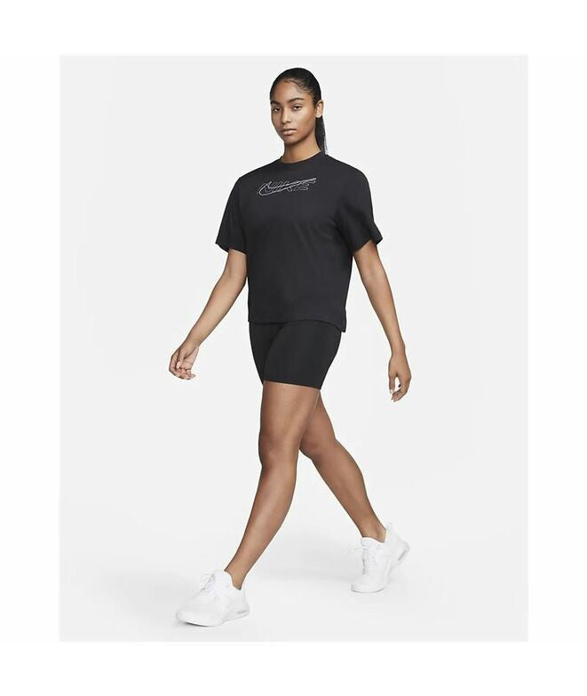 Nike Dri-FIT One Women's High Waisted 7" Biker Shorts - Black/White