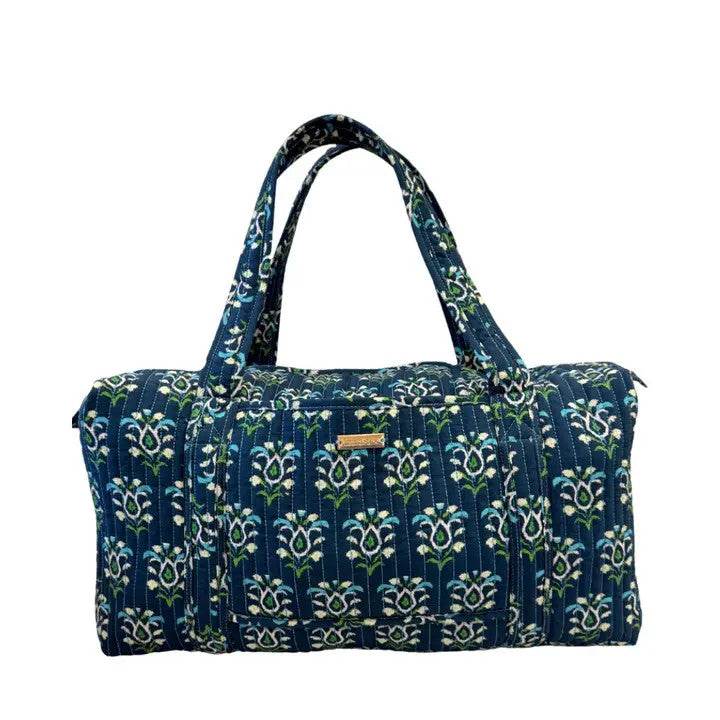 Laura Park Rosemary Indigo Quilted Signature Duffle Bag