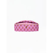 Mary Square Kiss and Makeup Mini Bag - Pink Floral Block