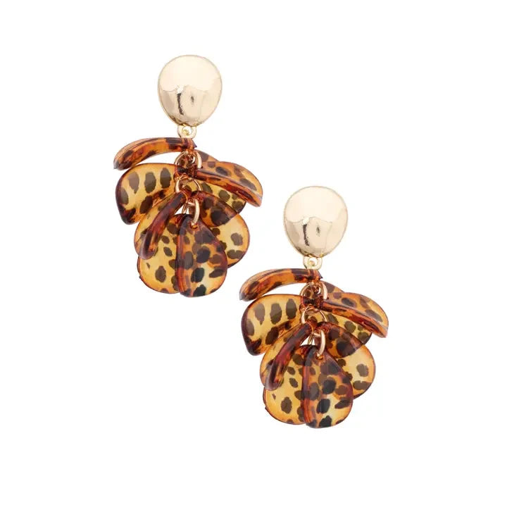 Canvas Clyde Tortoise Cluster Earrings - Shiny Gold