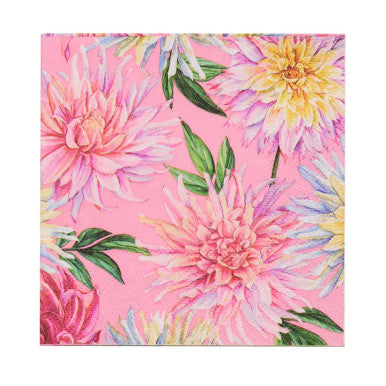 Sophistiplate Dahlia Garden Cocktail Napkins/20pk