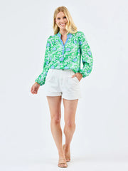 Mary Square Women's Gianna Top - Daisy Chain Green