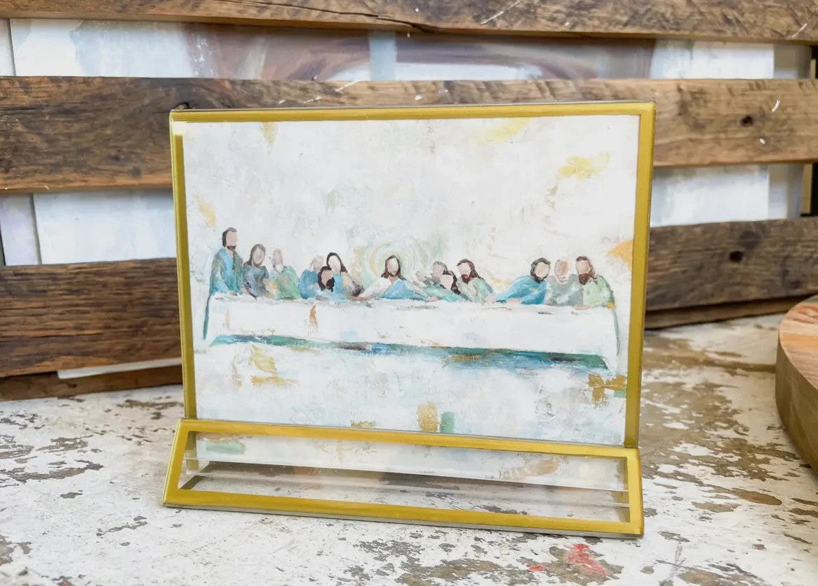 Mackenzie Kissell Art "Jesus The Last Supper" Acrylic Gold Frame