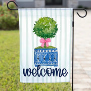 The Navy Knot Spring Garden Flag – Topiary Floral Pot