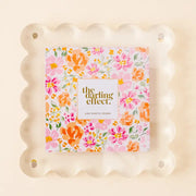The Darling Effect Square Scalloped Acrylic Frame-Clear