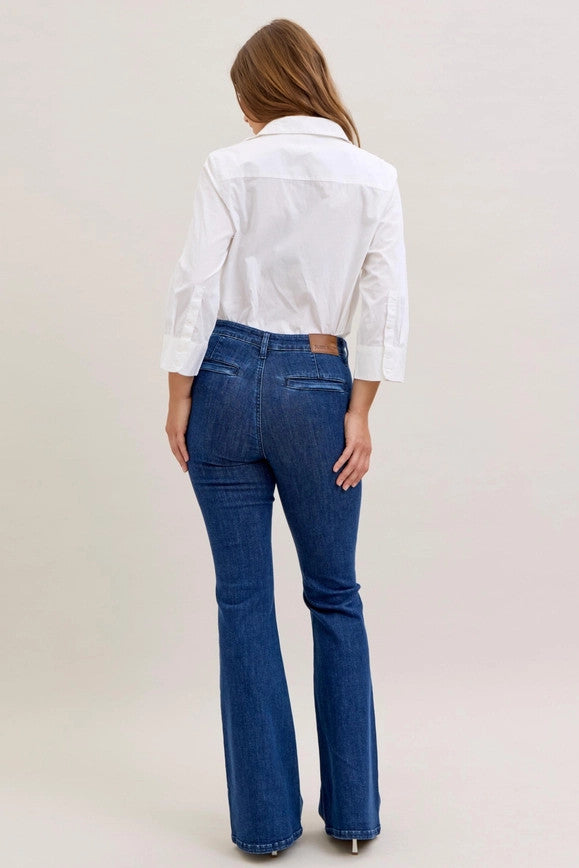Judy Blue Women's HW Flare with Patch Pockets