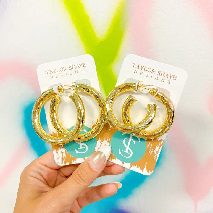 Taylor Shaye Large Raya Hoops