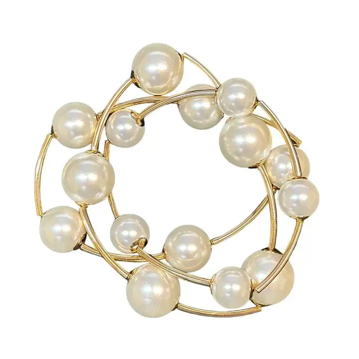 Jane Marie Gold & Pearl Ball Stretch Bracelet