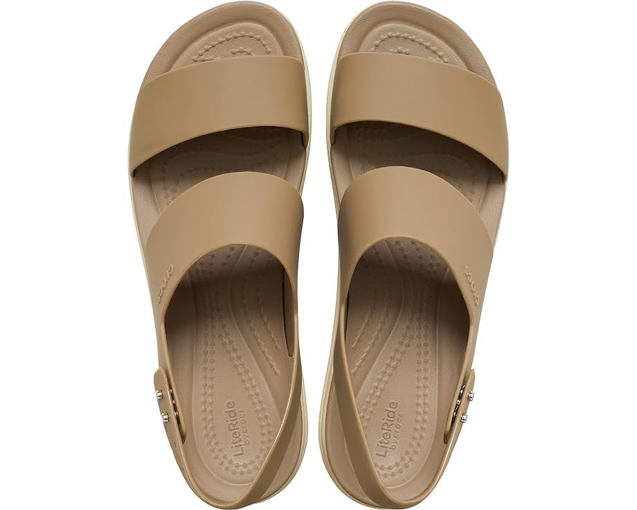 Crocs Women's Brooklyn Low Wedge - Khaki/Bone