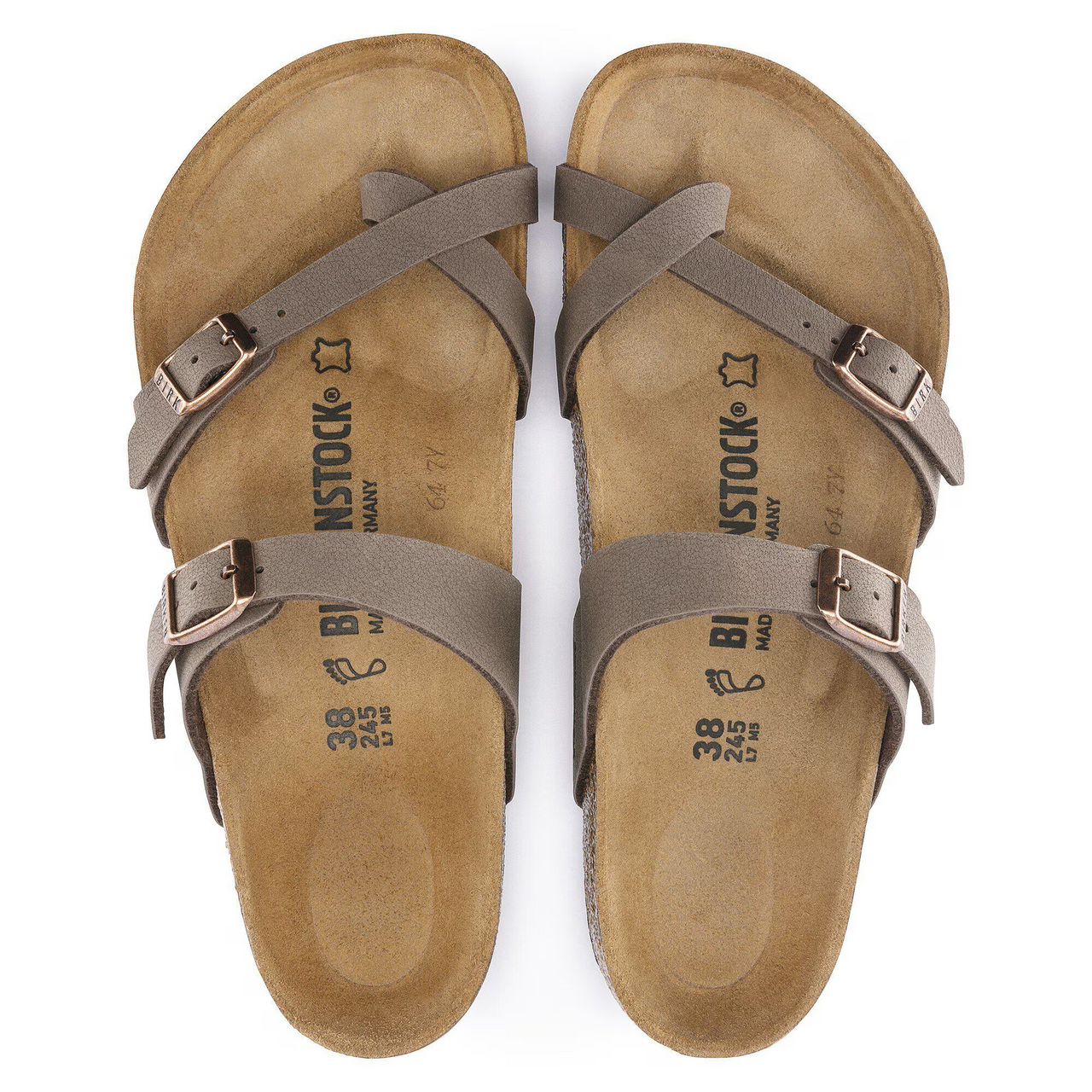 Birkenstock Mayari BF Nubuck Mocha Women’s Toe Loop Sandal