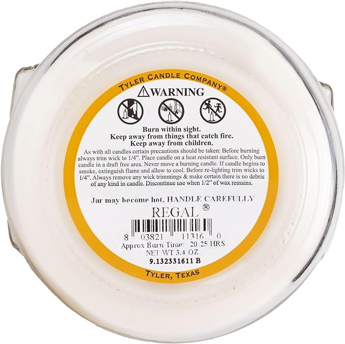 Tyler Candle Company 3.4 oz Scented Jar Candle - Regal