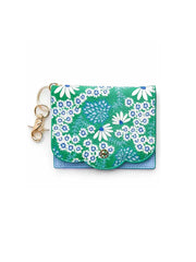 Mary Square Scalloped Daisy Chain Green Wallet