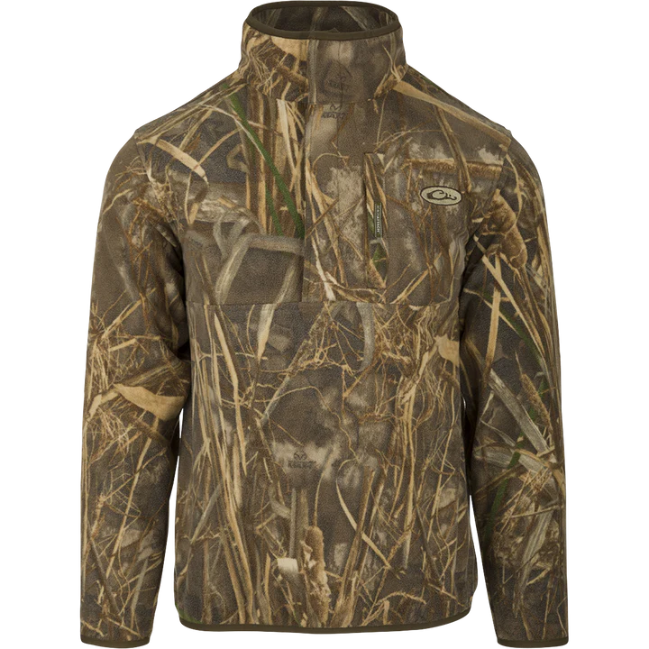 Drake Waterfowl MST Camo Camp Fleece 1/4 Zip