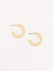 Michelle McDowell Delilah Pearl Hoop Earrings