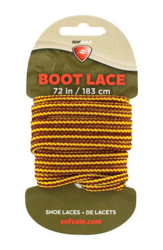 Sof Sole Waxed Boot Laces – 72″ Gold‑Brown