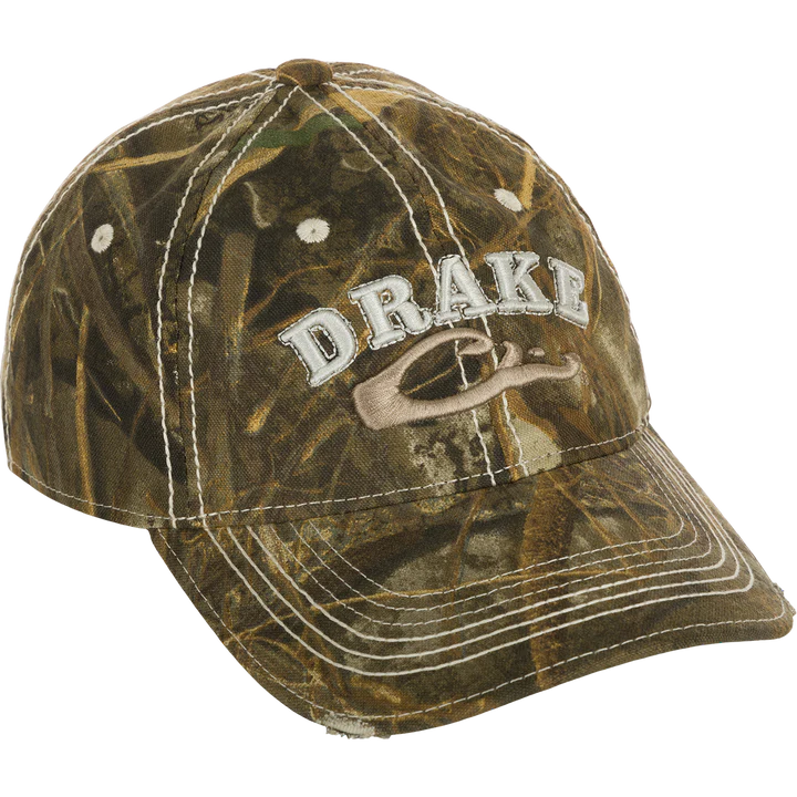 Drake Distressed 6-Panel Ball Cap