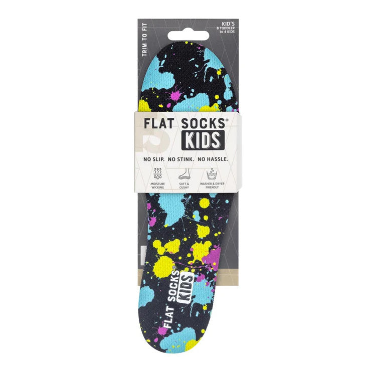 Flat Socks Kids 8T-4 - Paint Splatter