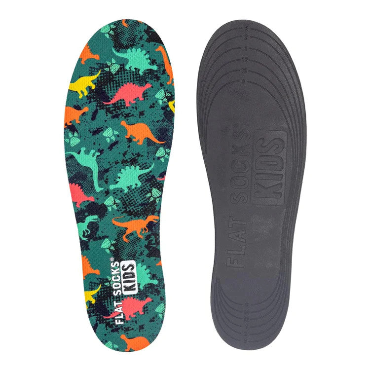 Flat Socks Kids 8T-4 - Dinosaur