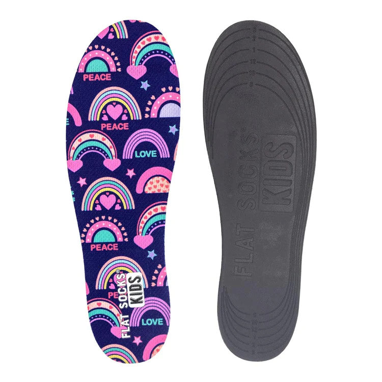 Flat Socks Kids 8T-4 - Rainbow