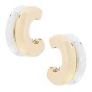 Canvas Dylan Double Hoop Earrings in Shiny Two Tone