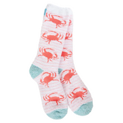 World’s Softest Cozy Crab Stripe Crew Socks