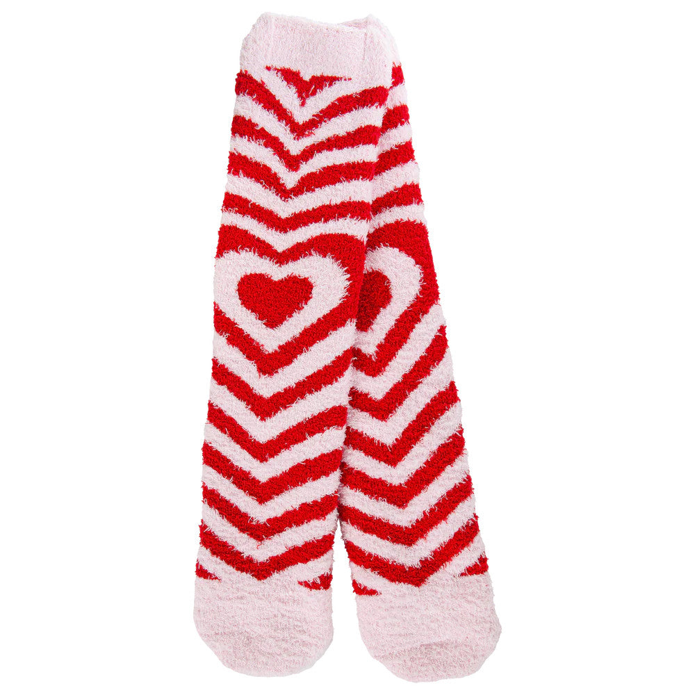 World’s Softest Cozy Crew Socks – Heart Panorama
