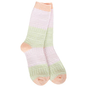 World’s Softest Basket Crew Socks – Yellow/Peach/Pink
