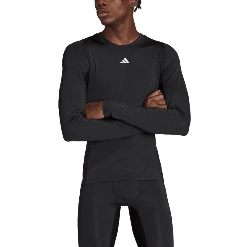 Adidas Men's Techfit Aeroready Long Sleeve Tee - Black