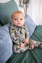 Hamner Hill Infant Boys HHxCC Double Zipper Romper - RVR Camo