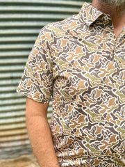 Happy By Rachel Men's Performance Camo Duck Polo