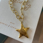 Cola Stacks Gold Star Necklace