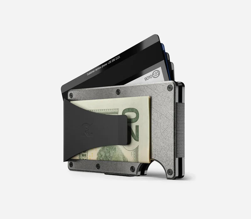The Ridge Wallet Stonewashed Titanium - Money Clip