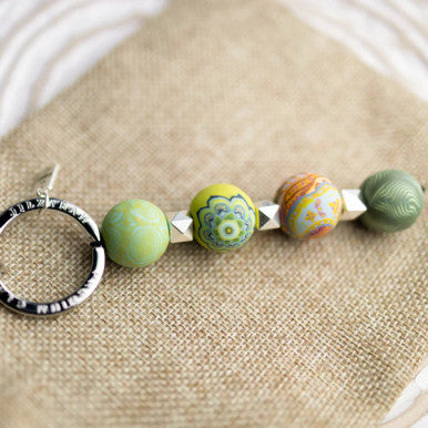 Jilzarah Green Fern 4-Ball Keychain
