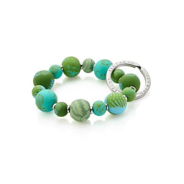 Jilzarah Tropical Green Small Bead Wrist Keychain