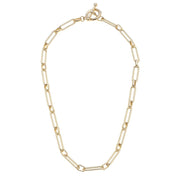 Canvas Allana Paper Clip Chain Toggle Necklace in Shiny Gold