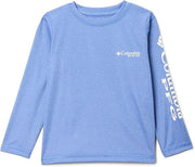 Columbia Toddler Boys PFG Terminal Tackle Long Sleeve Sun Protection Shirt - Vivid Blue/White Logo