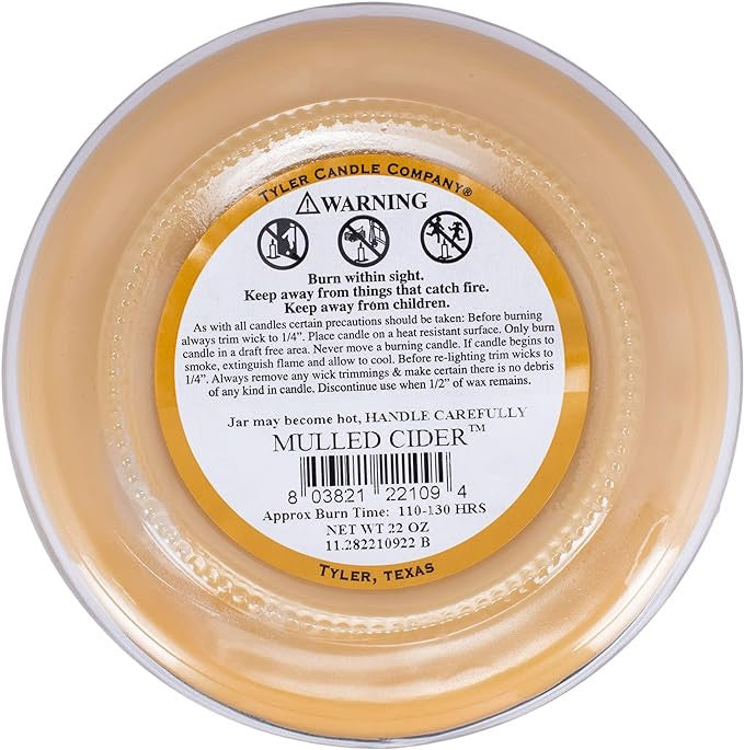 Tyler Candles - Mulled Cider Scented Candle - 22 Ounce Candle Tan