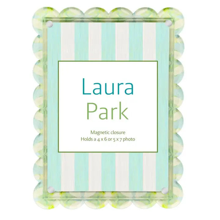 Laura Park Elephant Falls Scalloped Picture Frame