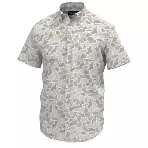 Local Boy Men's Lowcountry Button Up Shirt - Saltwater Camo