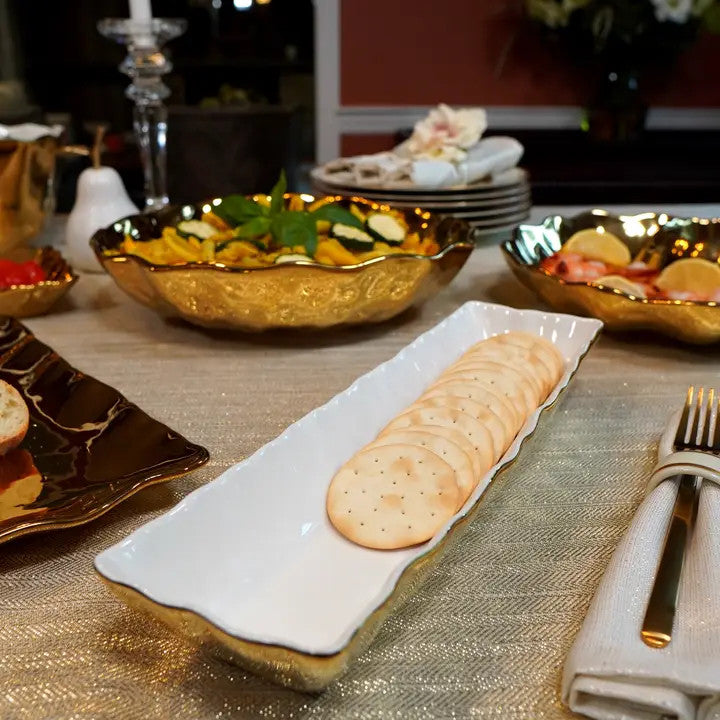 Certified International Gold Coast Cracker Tray