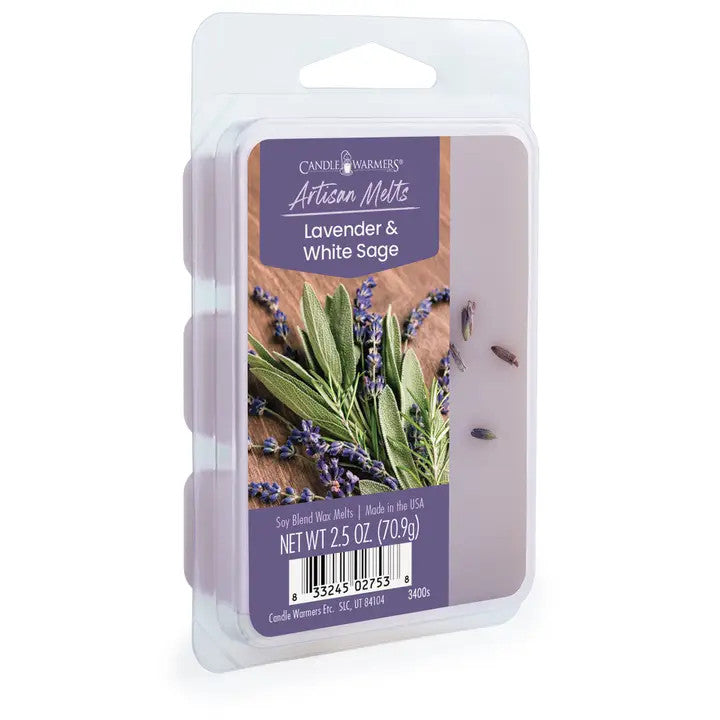 Candle Warmers Etc. 2.5 oz Artisan Wax Melt - Lavender and White Sage
