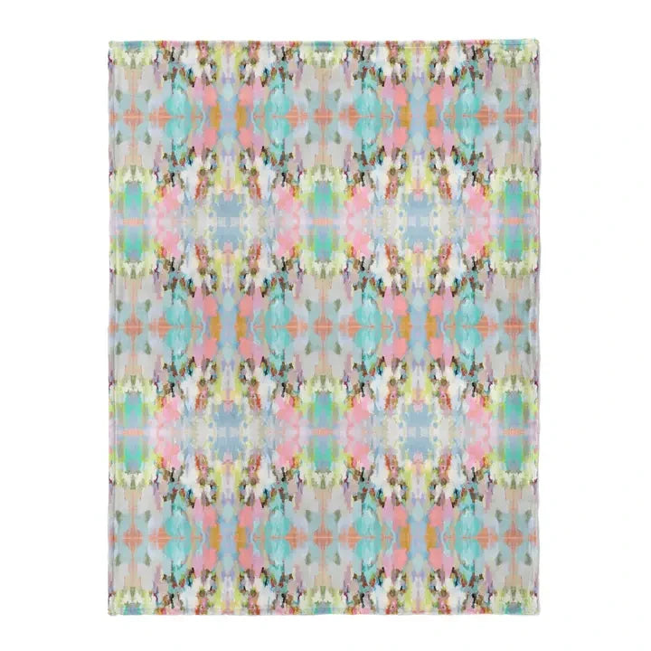 Laura Park Brooks Avenue Pink Fleece Blanket