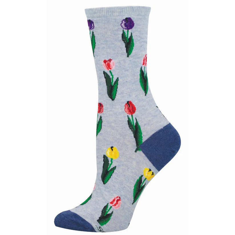 Socksmith Women's Tulips Sock - Blue Heather