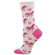 Socksmith Women's Fuchsia Horse Society Sock - Pink
