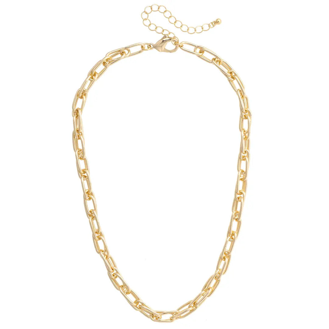 Canvas Ashley Link Necklace - Shiny Gold