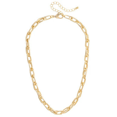 Canvas Ashley Link Necklace - Shiny Gold