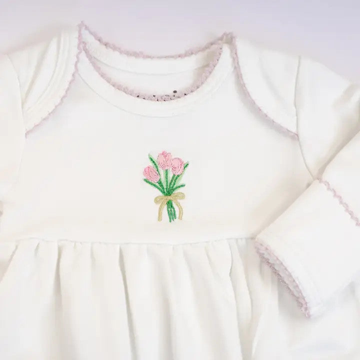 Goosies Infant Pip Embroidered Gown - Fancy Tulip