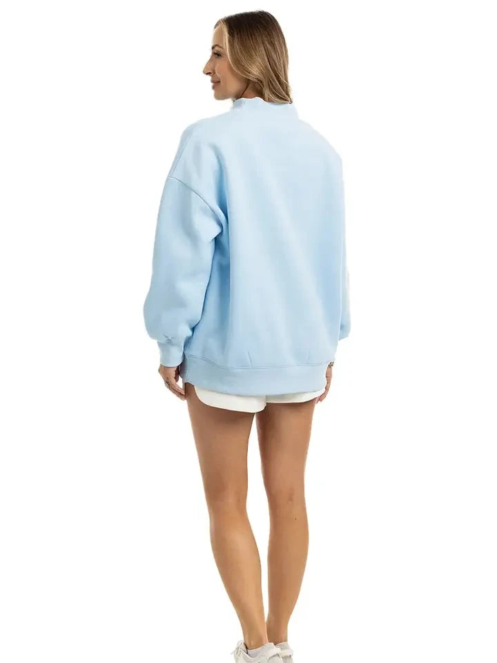Katydid Women's Jesus Mockneck Sweatshirt - Light Blue