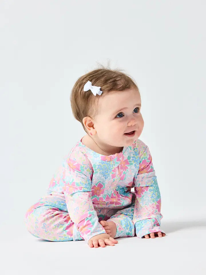 Mary Square Baby Girl PJ Onesie - Primrose Path Multi
